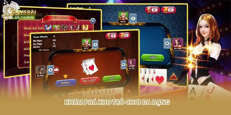 Kh&aacute;m ph&aacute; kho tr&ograve; chơi đa dạng&nbsp;