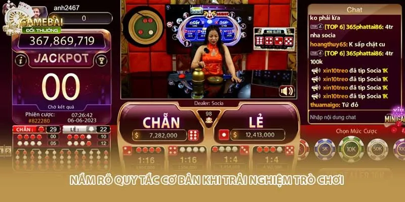 Nắm r&otilde; quy tắc cơ bản khi trải nghiệm tr&ograve; chơi
