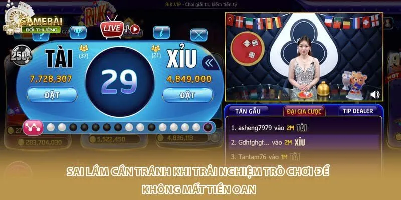 Sai lầm cần tr&aacute;nh khi trải nghiệm tr&ograve; chơi để kh&ocirc;ng mất tiền oan